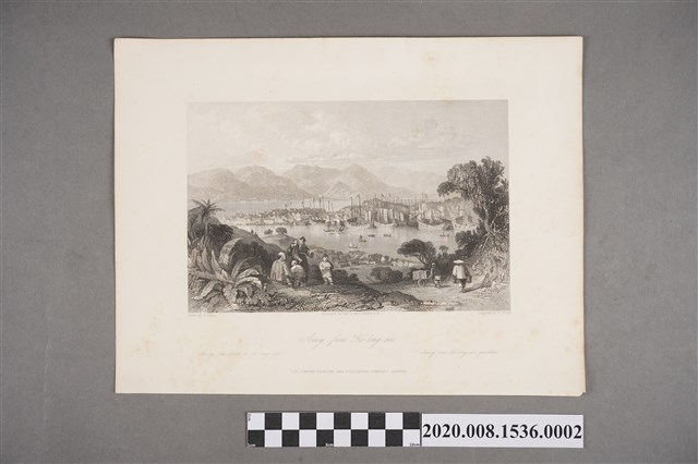 英國石版印刷風景畫片〈Amoy, from Ko-long-soo〉 (共2張)