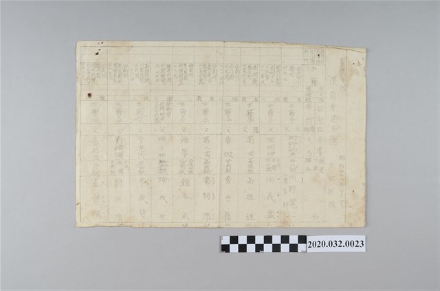 臺灣之部復員者連名簿 (共2張)