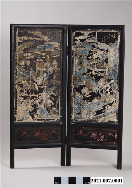 臺北北投文士閣木製漆藝屏風 (共11張)