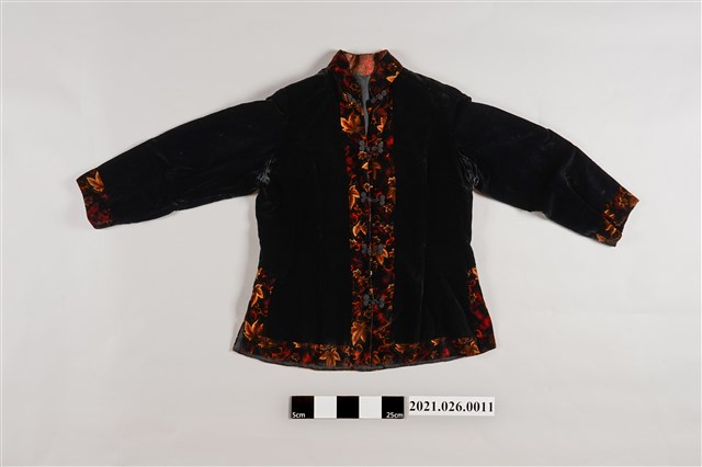 黑絨彩色立領盤扣冬外套 (共4張)