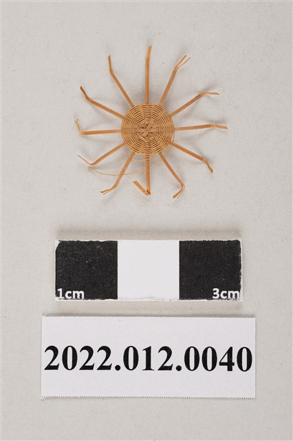 劉靜枝編製圓形竹編半成品 (共4張)