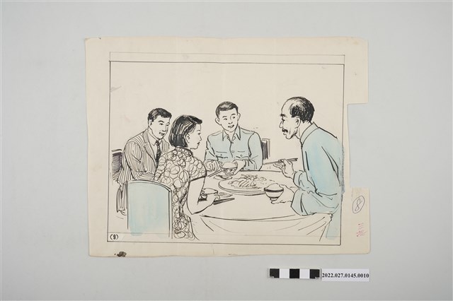 《總統指示生活規範圖解》插圖原稿編號9 (共2張)