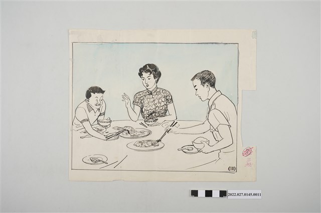 《總統指示生活規範圖解》插圖原稿編號10 (共2張)