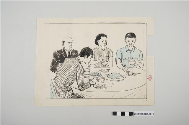 《總統指示生活規範圖解》插圖原稿編號11 (共2張)