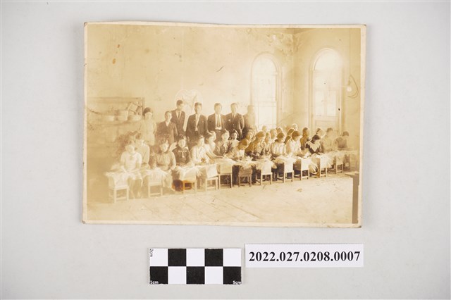 新竹州帽子同業組合講習會紀念合影 (共2張)