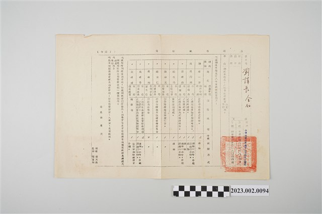 民國58年7月15日劉全仁基隆市警察局函令 (共2張)