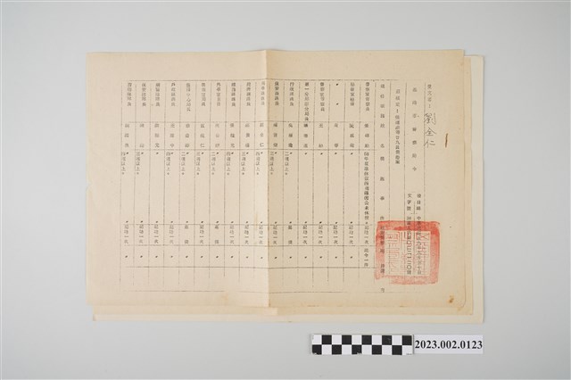 民國59年9月30日劉全仁基隆市警察局令 (共2張)