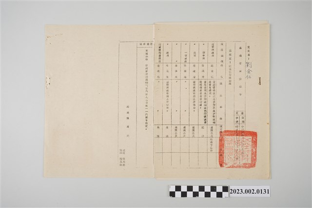 民國60年2月5日劉全仁基隆市警察局令 (共2張)