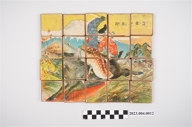 木玩具(木拼圖玩具一組，雙面可用)(20塊) (共2張)