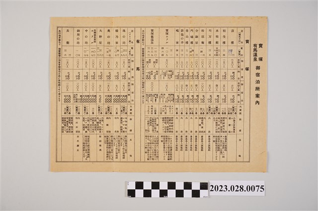 寶塚、有馬温泉御宿泊所指南 (共2張)