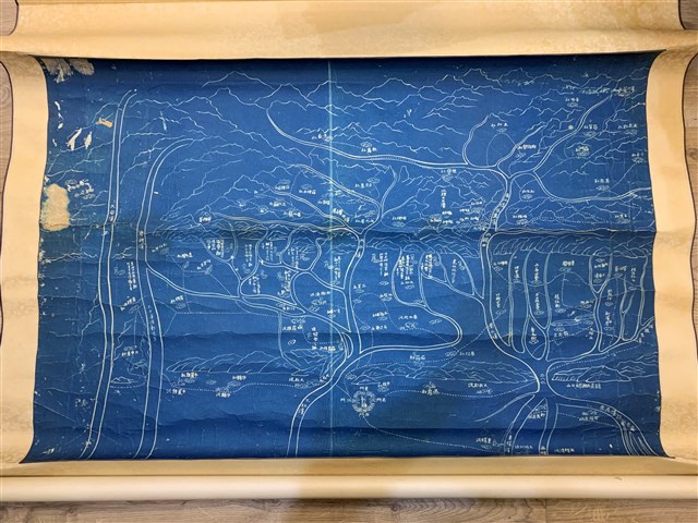 十八世紀中部地區水圳與近山隘簝圖(藍晒圖本) (共4張)