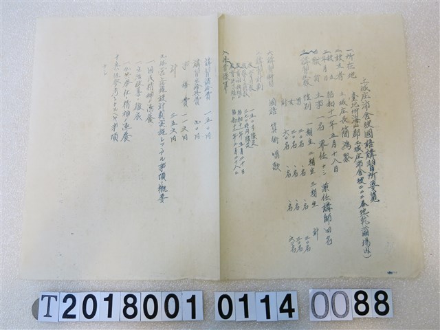 國語講習所講師講習會《講習員所屬講習所要覽》昭和十一年八月 (共1張)