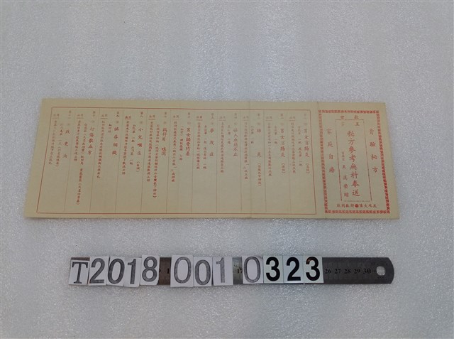 王漢榮著藥品秘方 (共2張)