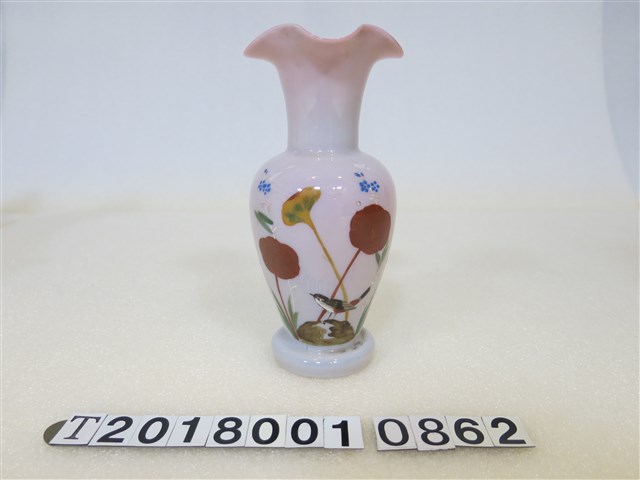 玻璃彩繪花鳥花瓶 (共1張)