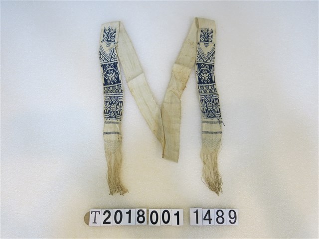 白底織花布帶 (共1張)