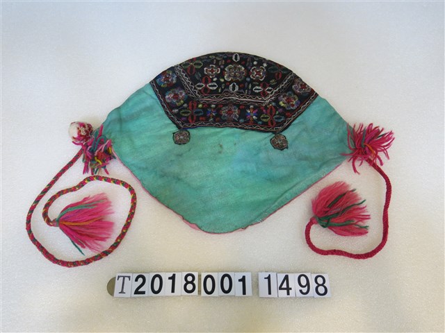 藍綠底繡花布帽 (共1張)