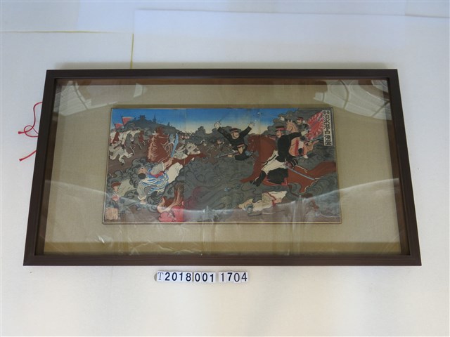 臺灣淡水港佔領圖裱框畫作 (共1張)