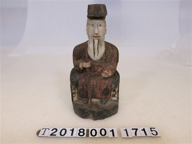 木雕右手拄杖土地公 (共1張)