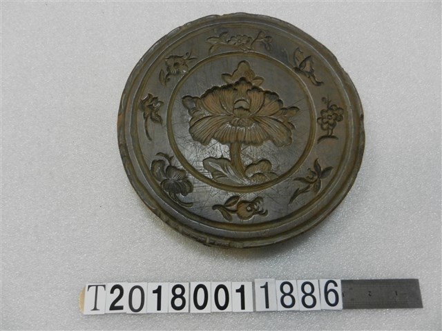 雙面三仙花紋圓形糕餅模具 (共2張)