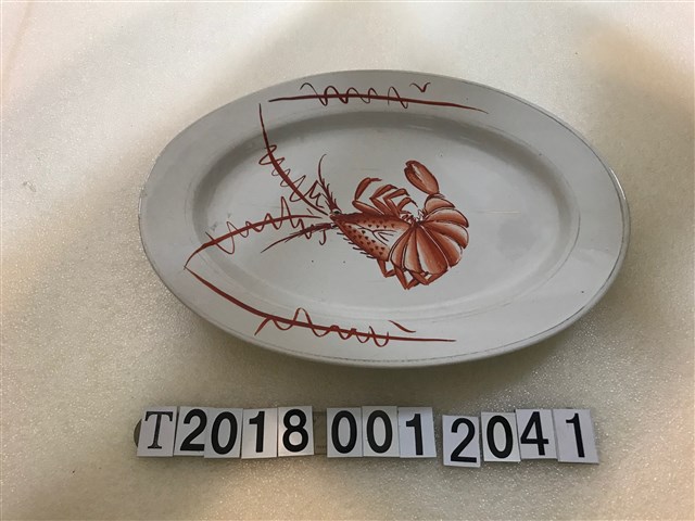 龍蝦紋橢圓淺盤(2) (共2張)