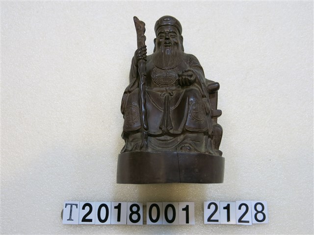 木製持杖土地公神像 (共1張)