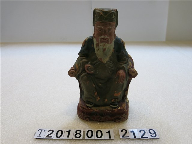 磚燒汪啟三敬製土地公神像 (共1張)