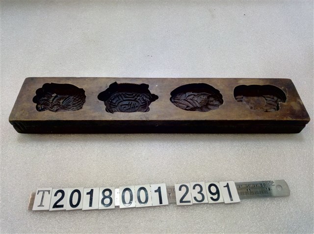 四格壽龜魚蝦螃蟹糕餅模具組 (共1張)