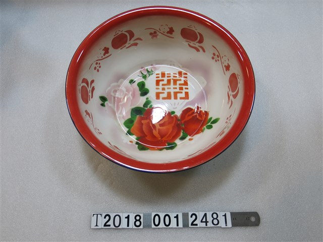 鐵製囍字玫瑰花臉盆 (共1張)
