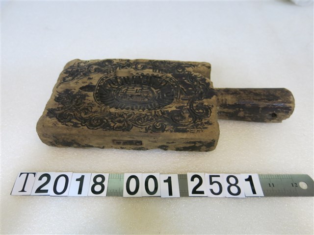 福祿鮮花圖紋木製糕餅模具 (共2張)