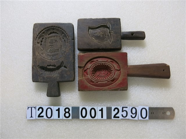 壽桃木製糕餅模具 (共2張)