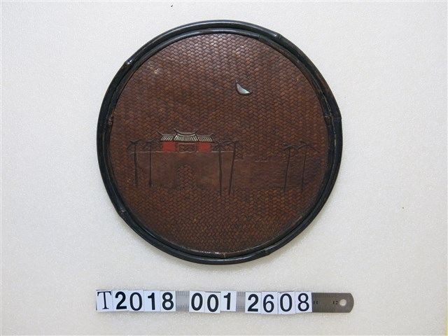 竹編城牆椰子樹樣式圓盤 (共1張)