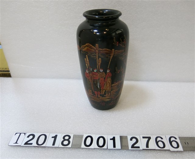 杵歌紋飾黑色花瓶 (共1張)