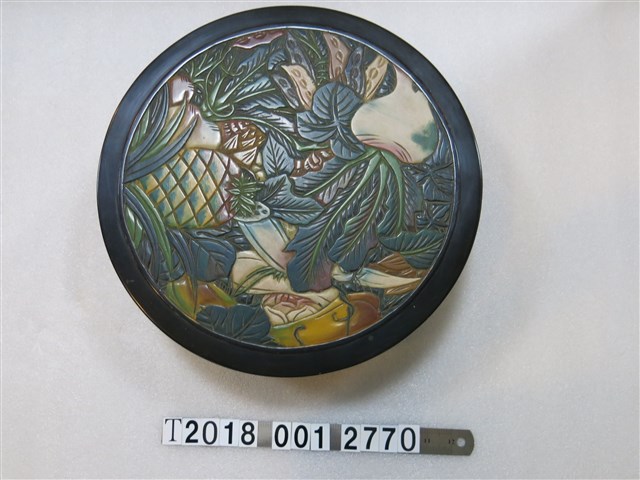 豐收蔬果紋飾漆器圓盒 (共1張)