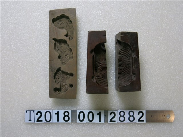 木製壽龜動物圖樣糕餅模具 (共1張)