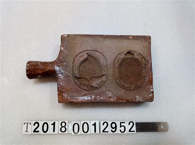 陶製壽龜壽桃糕餅模具 (共3張)