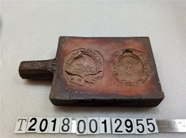 陶製壽龜壽桃糕餅模具 (共3張)