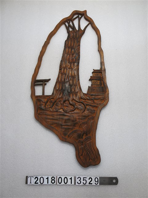 房屋鳥居樹木圖樣臺灣造型紀念品 (共1張)