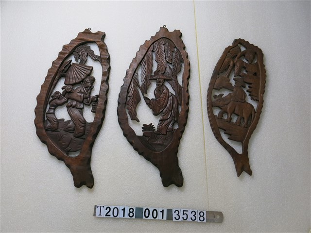 婦人老人農夫圖樣臺灣造型掛飾 (共1張)
