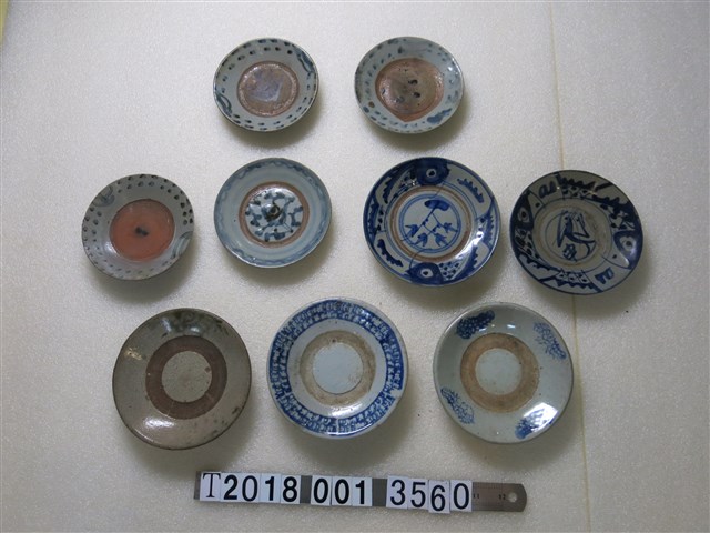 陶瓷藍紋臺灣老碗盤 (共1張)