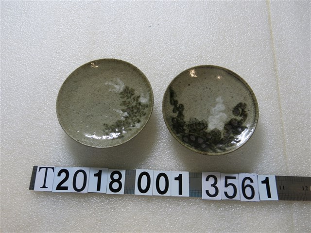 陶瓷黑白水墨紋臺灣老碗盤 (共1張)