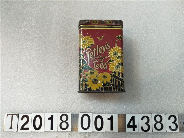 英國製造TETELY'S TEA向日葵圖樣臺灣烏龍調味茶茶葉罐 (共1張)