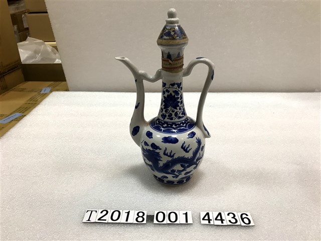 龍紋細頸陶瓷酒壺 (共1張)