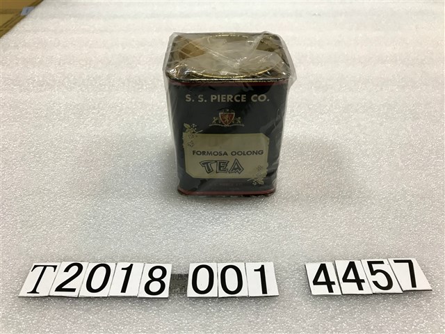 S.S.PIERCE CO.福爾摩沙烏龍茶黑色方形茶罐 (共2張)