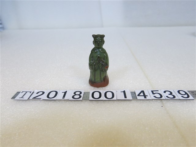 陶製綠色小尊女神像 (共1張)