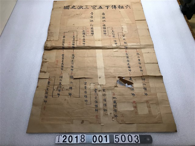 臺灣省政府農林廳編印摘採的菁茶海報與六祖傳下五宗三派之圖 (共2張)