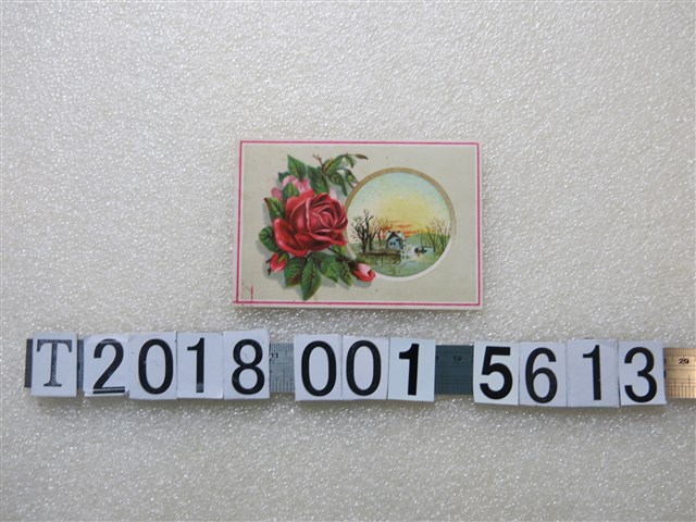 美國百週年紀念茶行玫瑰花圖樣文宣 (共2張)