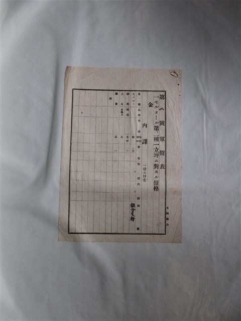 水利組合第二號單價表 (共1張)