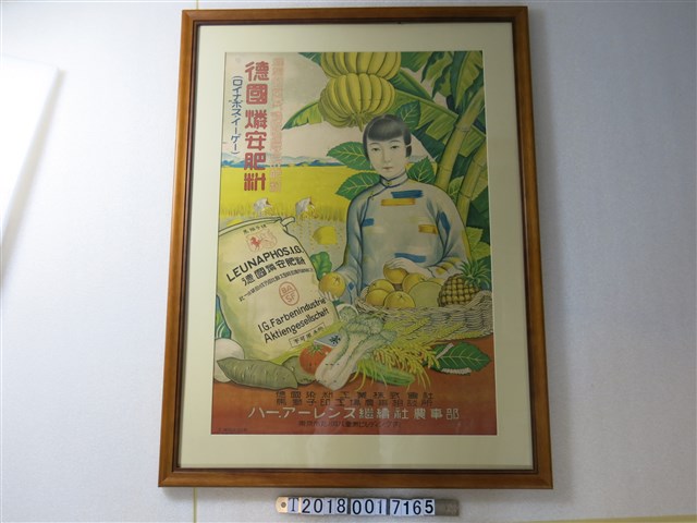 德國染料株式會社與馬獅子印工場農事相談所德國燐銨肥料海報 (共1張)