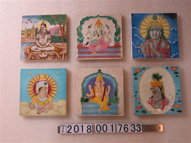印度神明圖樣彩繪瓷磚 (共1張)
