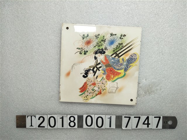 日本和服女子圖樣彩繪磁磚 (共1張)